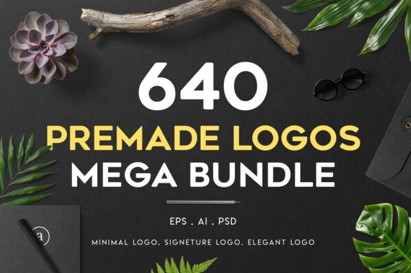 Premade Logos Mega Bundle Buy Premade logos for sale 640 Premade Logos Mega Bundle