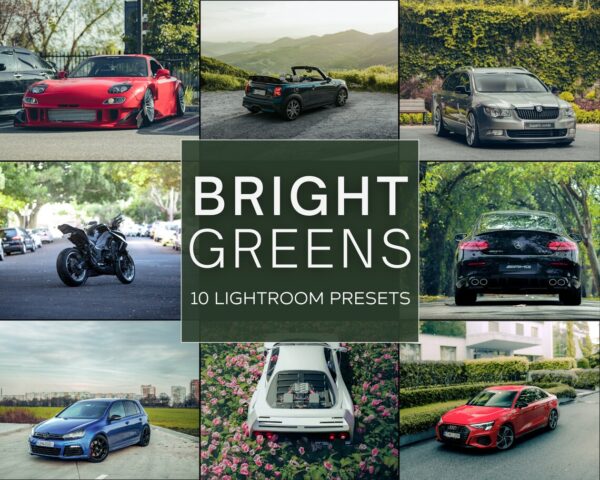 Bright Greens Car Lightroom Presets Pack