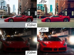 Alternative view of Red Car Lightroom Preset 12 Red Car Presets Mobile & Desktop