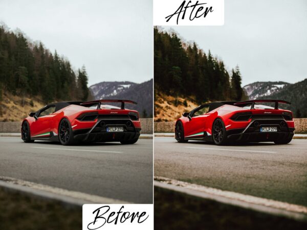 Red Car Lightroom Preset 12 Red Car Presets Mobile & Desktop - Image 3