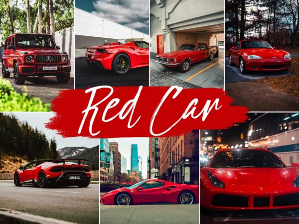 Red Car Lightroom Preset 12 Red Car Presets Mobile & Desktop