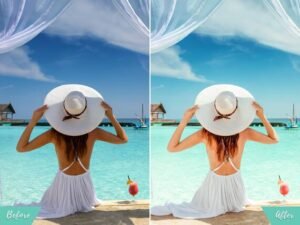 Alternative view of Maldives Lightroom Mobile Presets Desktop Presets Tropical beach
