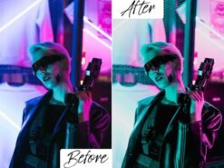Alternative view of Cyberpunk Presets Mobile and Desktop Neon Night Dark Urban Preset