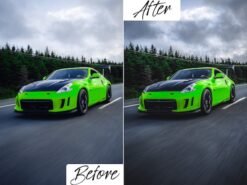 Alternative view of Green Car Lightroom Presets Mobile and Desktop Preset