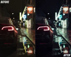 Alternative view of Urban Light Night Car Lightroom Preset Pack