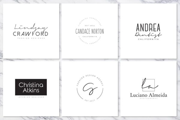 Elegant Logo Design Premade Logo Pack 120 Elegant Premade Bundle - Image 9