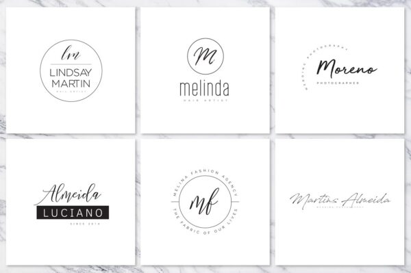 Elegant Logo Design Premade Logo Pack 120 Elegant Premade Bundle - Image 8