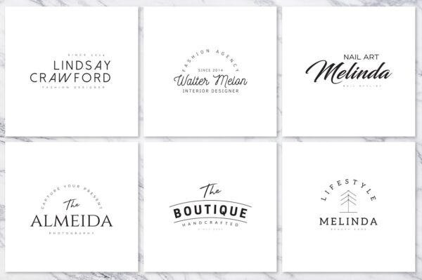 Elegant Logo Design Premade Logo Pack 120 Elegant Premade Bundle - Image 7