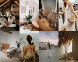 Alternative view of Boho Lightroom Presets Mobile and Desktop Beige Instagram Aesthetic Presets