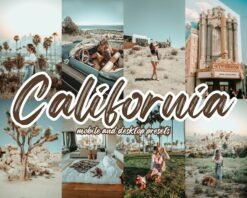 California Lightroom Presets Mobile and Desktop LA Instagram Aesthetic Presets
