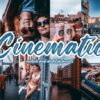 Cinematic Lightroom Presets Mobile and Desktop Cinema Blogger Presets