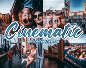 Cinematic Lightroom Presets Mobile and Desktop Cinema Blogger Presets