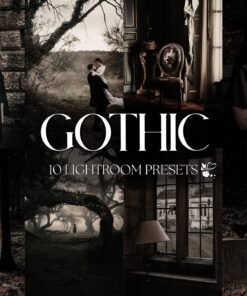 10 GOTHIC Mobile LIGHTROOM Presets, Aesthetic Presets, Dark Presets, Moody Presets Academia Presets