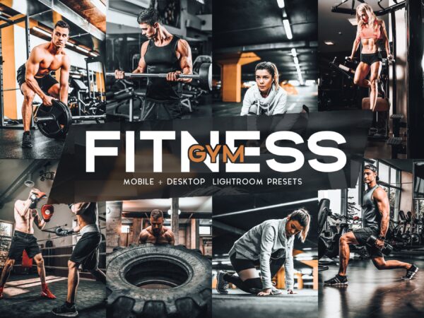 Fitness and Gym Lightroom Presets Mobile and Desktop Mood Filters Health Blogger Presets