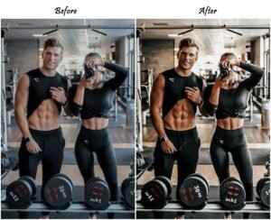 Alternative view of Fitness Lightroom Presets Gym Sports presets