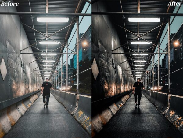 Black Cinematic Presets Lightroom Presets Bundle Mobile Presets City Street Dark Preset - Image 7