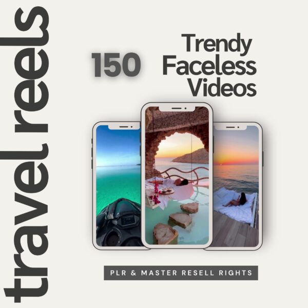 Faceless Travel Reels Luxury Travel Videos Master Resell Rights Travel Influencer Canva Templates - Image 3