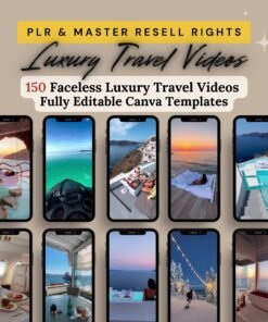 Faceless Travel Reels Luxury Travel Videos Master Resell Rights Travel Influencer Canva Templates