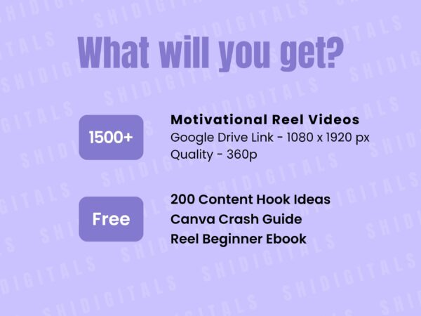 Motivational videos motivational reels inspirational videos PLR MRR Social Media Bundle - Image 2