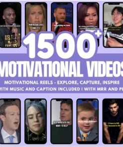 Motivational videos motivational reels inspirational videos PLR MRR Social Media Bundle