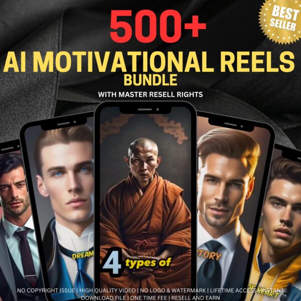 AI Motivational Reels Bundle Ai Reels Social Media Bundle Instant Download