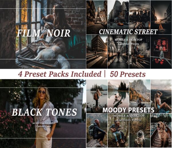 50 Cinematic Lightroom Presets Desktop And Mobile Preset City Dark Night Black Presets - Image 4