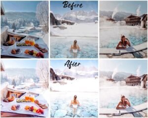 Alternative view of Snow Flake Winter LIghtroom Presets Christmas Mobile and Desktop Presets