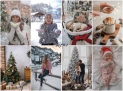 Alternative view of Cozy Christmas Lightroom Presets 10 CHRISTMAS Presets Mobile and desktop Lightroom presets