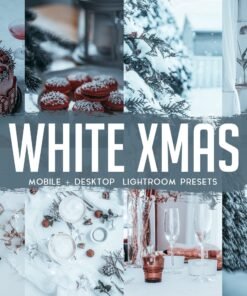 White Christmas Lightroom Presets Mobile and Desktop Cozy Xmas Filters