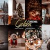 Golden Christmas Lightroom Presets Mobile and Desktop Xmas Filters
