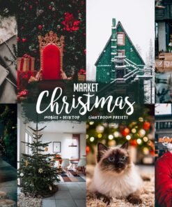 Market Christmas Lightroom Presets Mobile and Desktop Xmas Filters