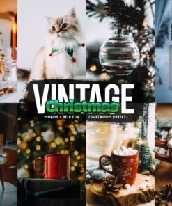 Vintage Christmas Lightroom Presets Mobile and Desktop Xmas Filters