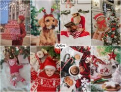 Alternative view of Vibrant Holiday Lightroom Presets Christmas Mobile and Desktop Presets XMAS Filters