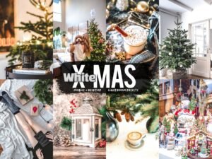 White Christmas Lightroom Presets Mobile and Desktop Xmas Filters